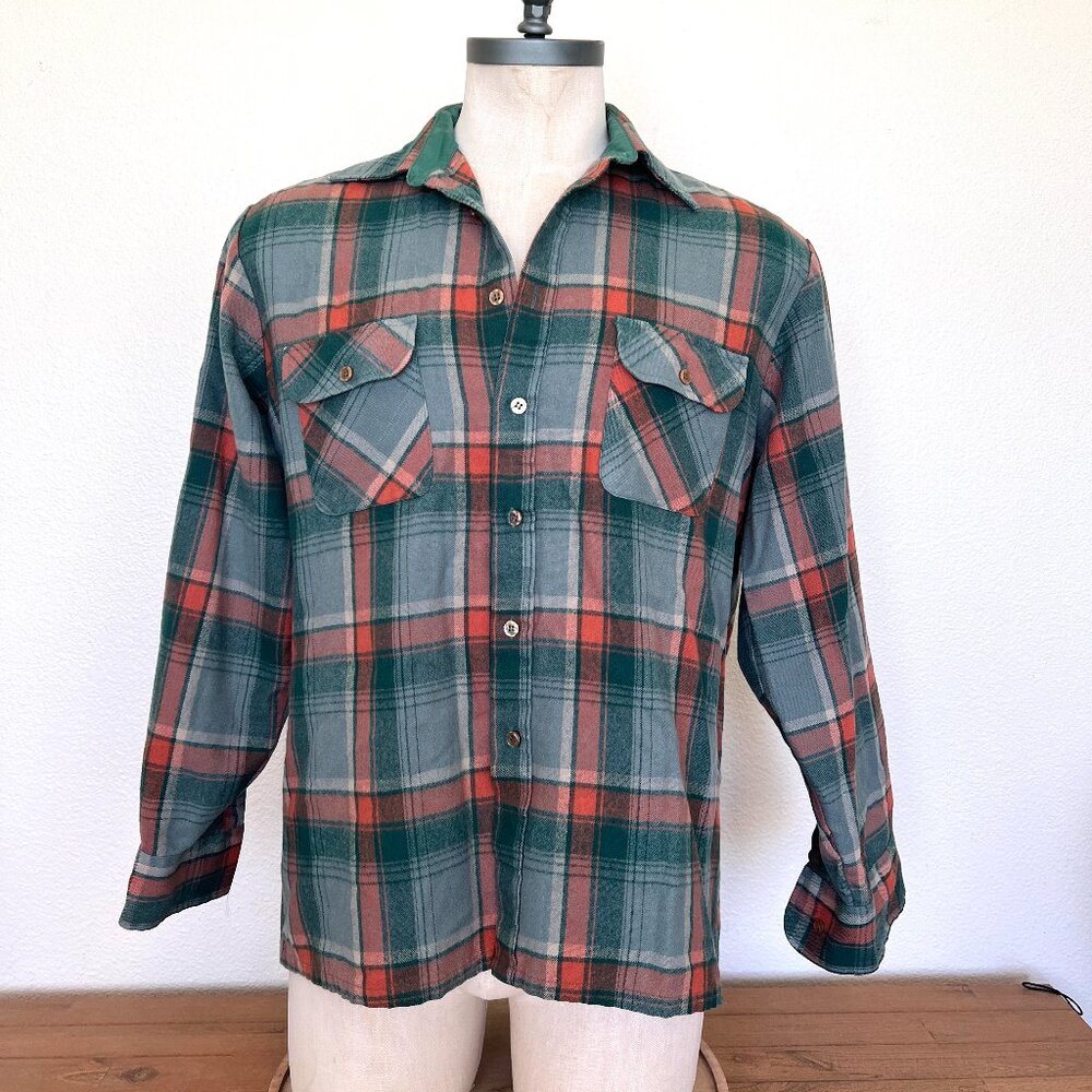 70's Back Packer Mens Flannel Shirt - Size Large